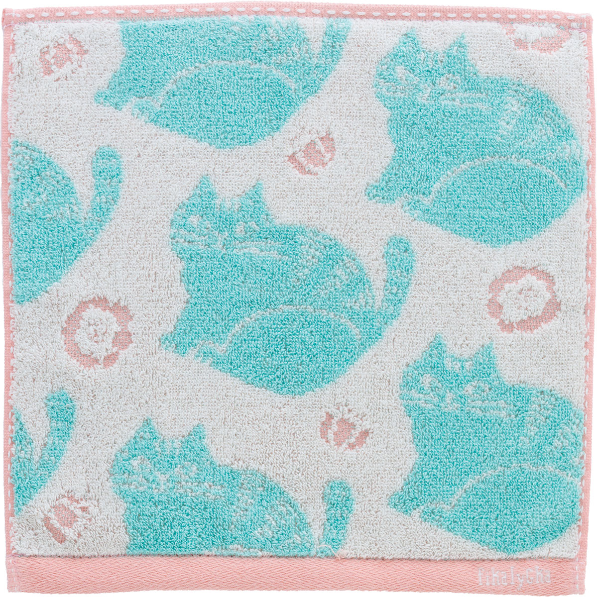 タオルハンカチ 北欧 fikalycka 猫 猫グッズ ジャガード織 メール便可