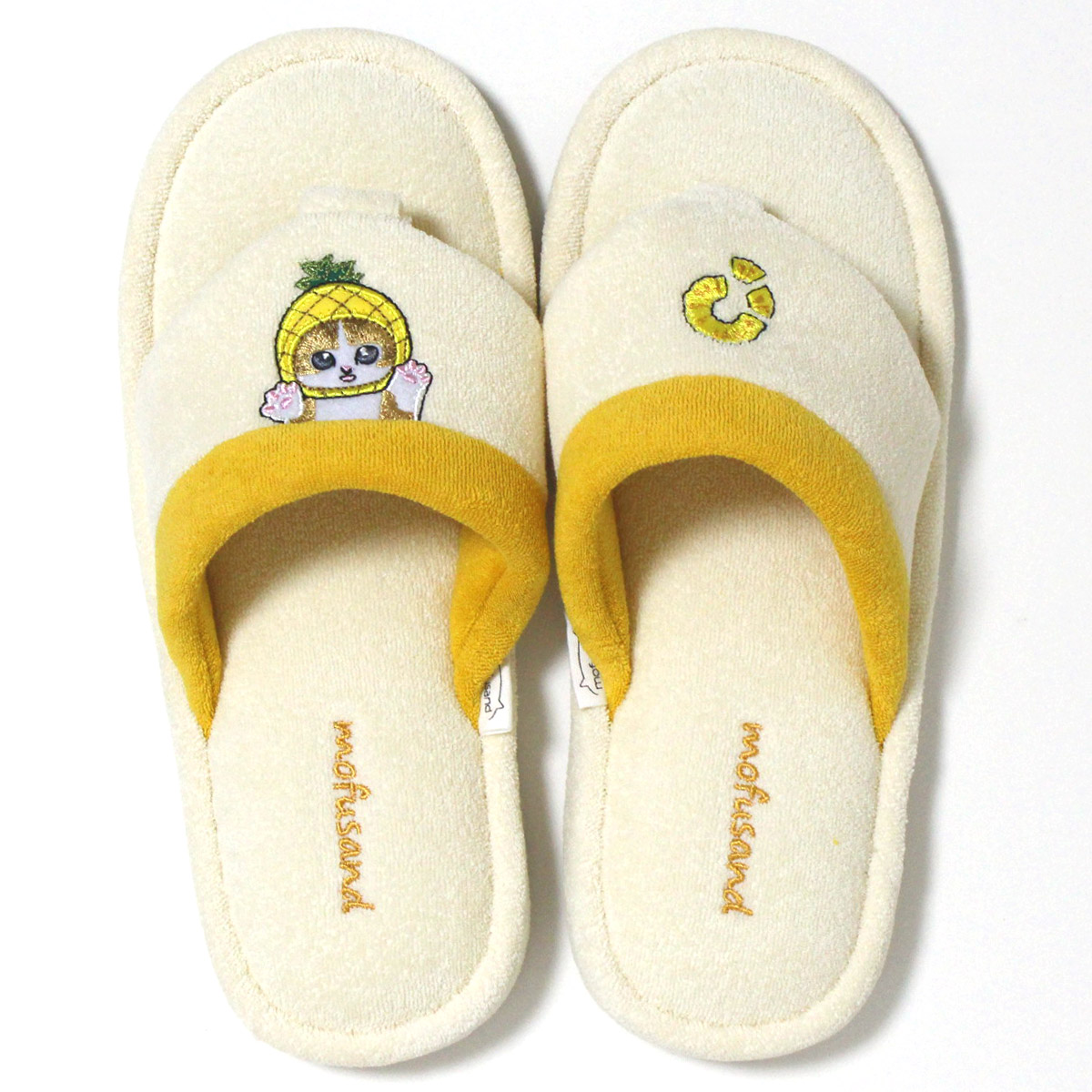 モフサンド ビーチサンダル型スリッパ サメにゃん パイナップル