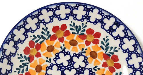 ポーランド陶器・食器 プレートS 17cm T130-ALC17 お花柄 平皿 マニュ