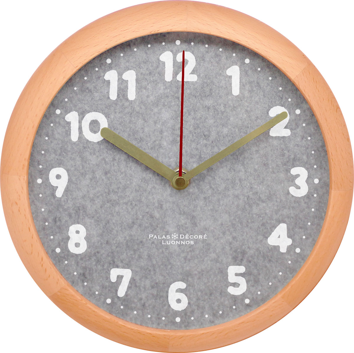 時計 イハナ フェルト スタンド＆ウォールクロック 掛け時計 置き時計 スイープムーブメント 天然木｜beau-p｜03
