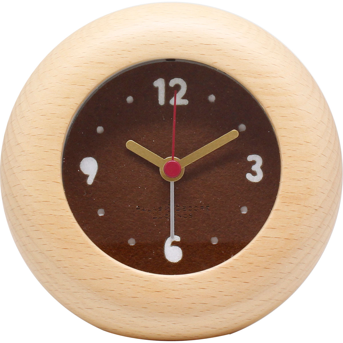 時計 置き時計 イハナ フェルト アラームクロック 木製 北欧 文字盤