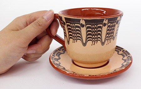 難あり！ ブルガリア トロヤン陶器 食器 モノトーン シリーズ カップ