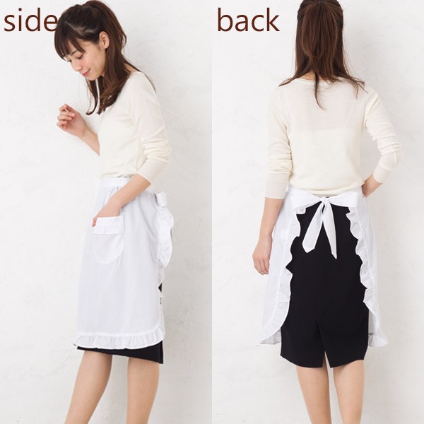 【新品未使用】さえら 刺繍入りホワイト　ナイロンエプロン sm040-02.jpg