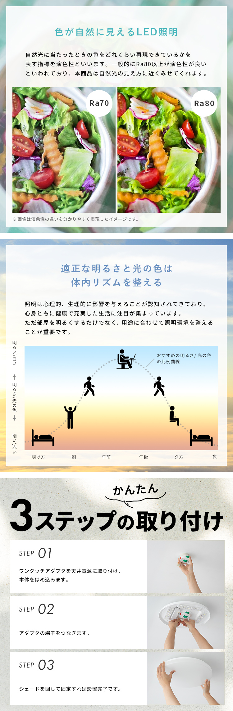 LED シーリングライト 調光調色 リモコン付き