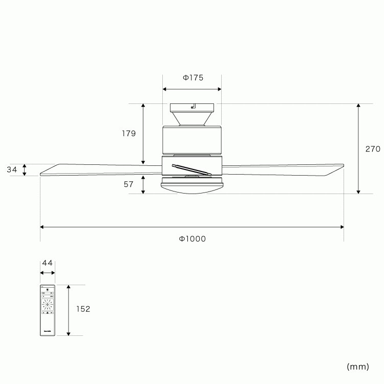シーリングファンライト LED 薄型 リモコン付き バズー 3ブレード 3羽根 おしゃれ 照明 調光 調色 照明器具 天井照明 リビング用 吹き抜け 電気