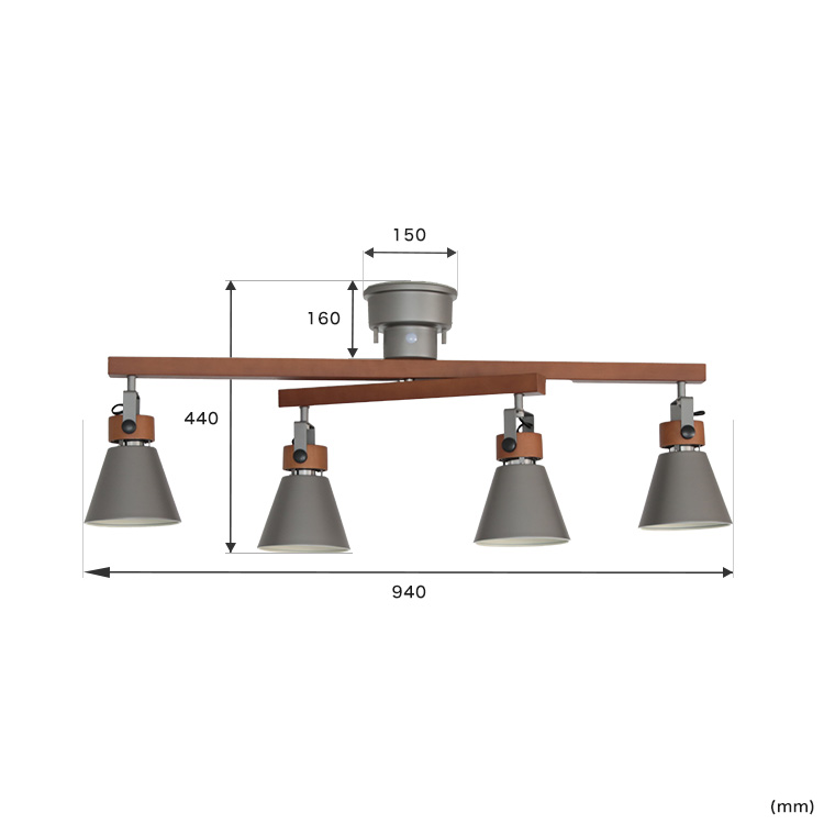 リモコン付き シーリングライト 4灯 EXS-003 照明器具 6畳 8畳