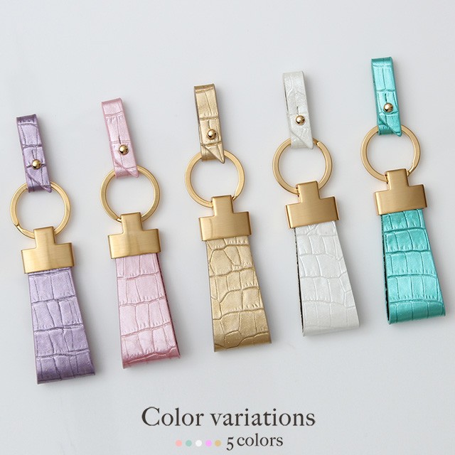 イルビゾンテ クロコ 名刺ケース 超美品 新品キーリング