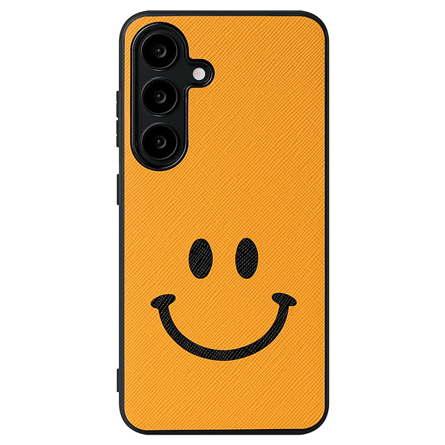 Galaxy ケース サフィアーノレザー スマイル ニコちゃん スマイリー