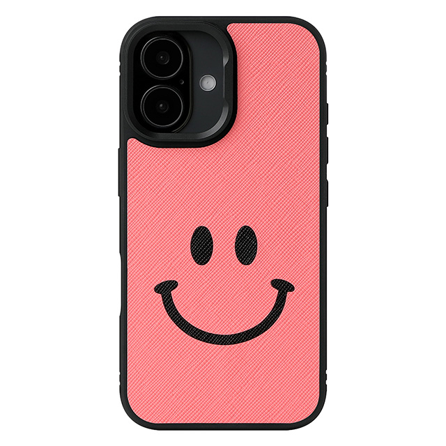 iPhone 17 ケース MagSafe対応 本革 スマイリーフェイス スマイル