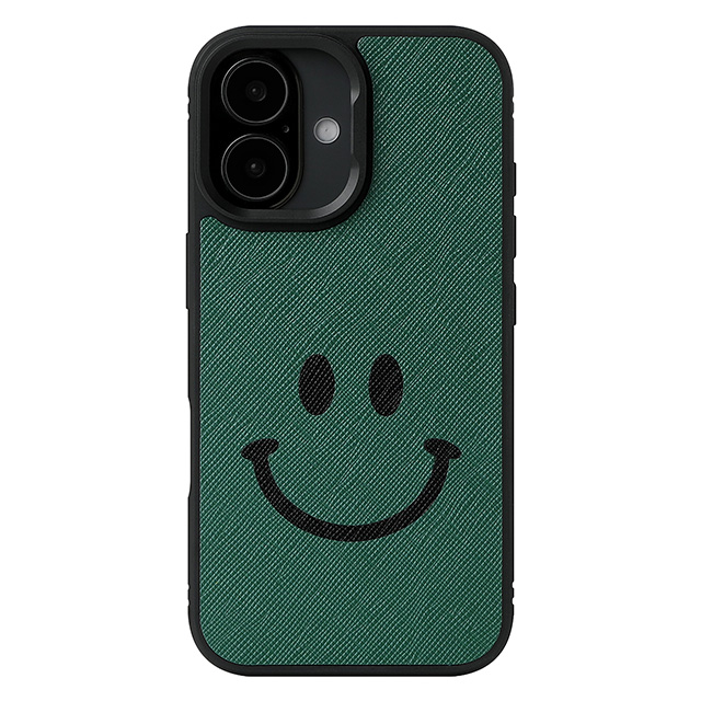 iPhone 17 ケース MagSafe対応 本革 スマイリーフェイス スマイル