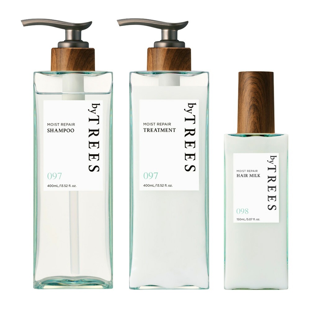 byTREES シャンプー トリートメント ヘアオイル or ヘアミルク 3点 