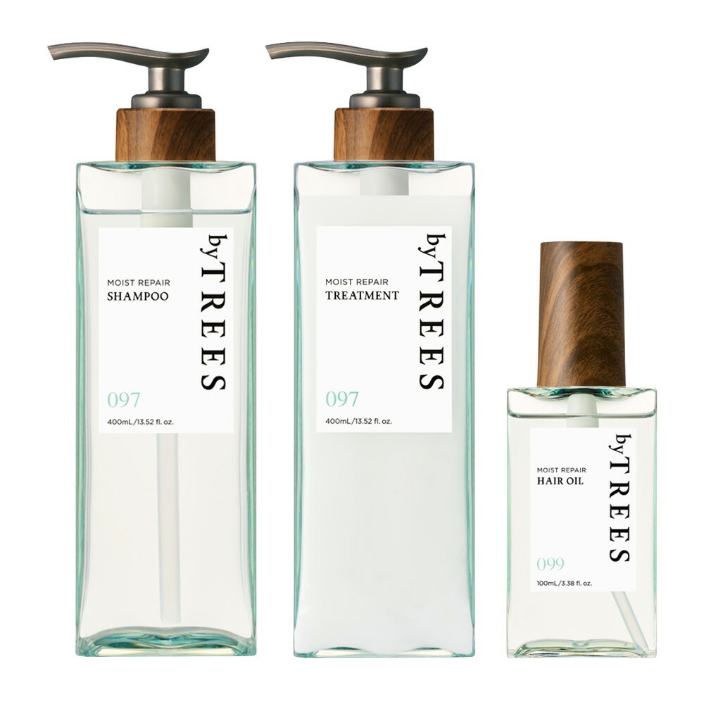 byTREES シャンプー トリートメント ヘアオイル or ヘアミルク 3点
