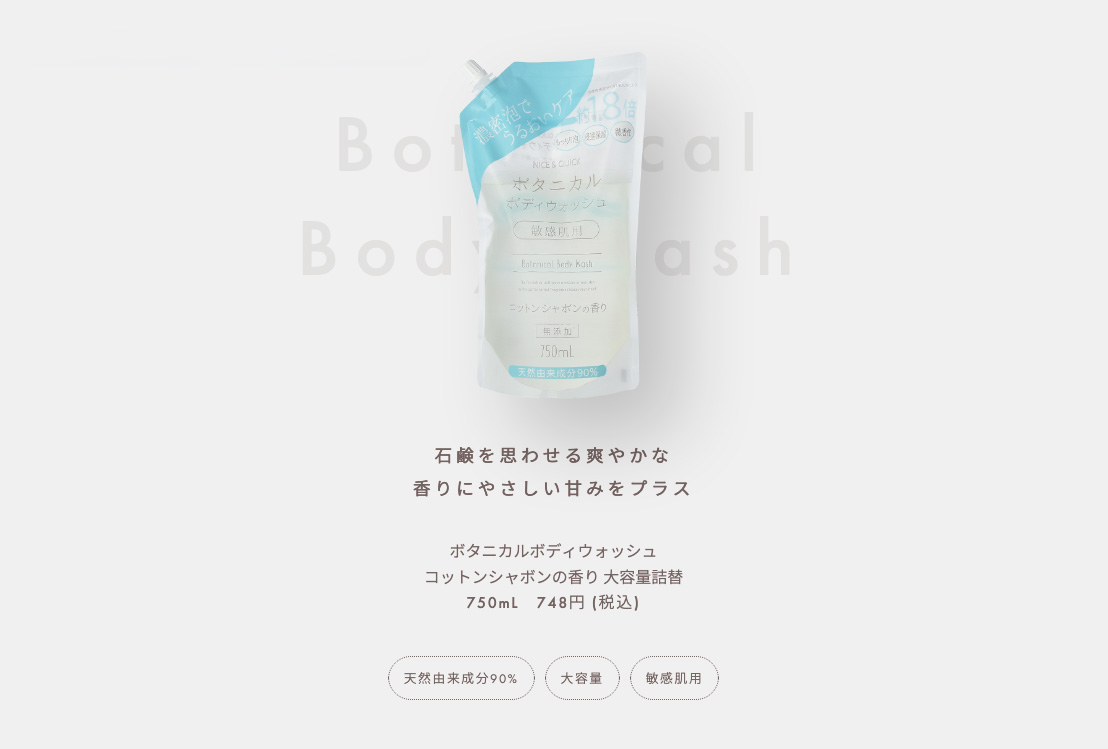 NICE＆QUICK（ナイスアンドクイック） ボタニカル ボディウォッシュ 大