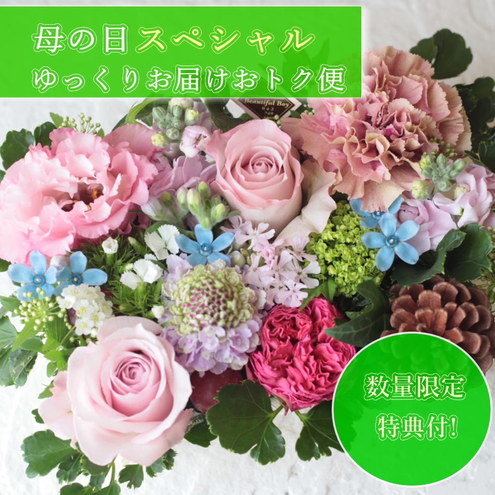 母の日ゆっくりお届け