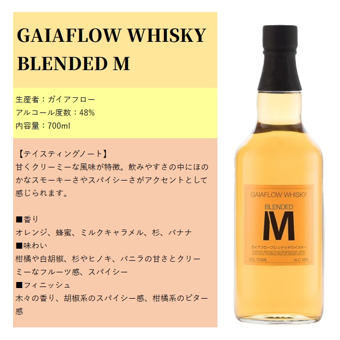 ガイアフロー ウイスキー ブレンデッド M 700ml 48% 箱付き : ナガモリ