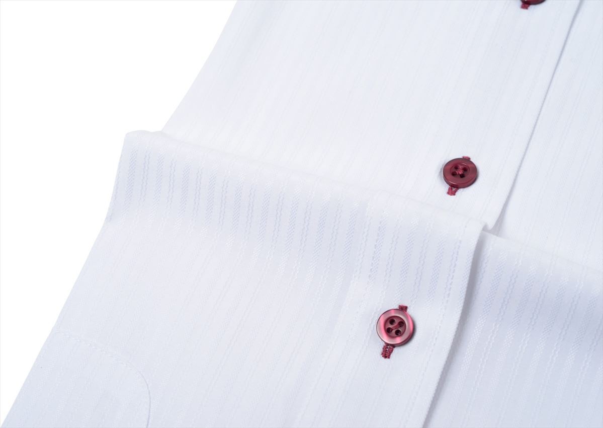 メンズシャツ 長袖 おしゃれ ビジネス ボタンダウン 白 ワイシャツ Yシャツ カッターシャツ ドレスシャツ 赤 派手 ホスト Ysh 1 037 ワイシャツ通販 シャツスタイル 通販 Yahoo ショッピング