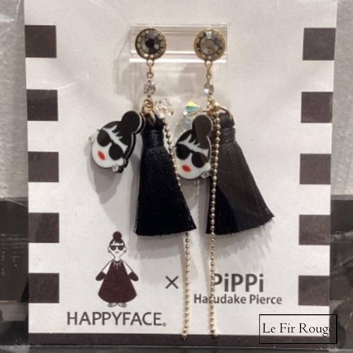 Yahoo! Yahoo!ショッピング(ヤフー ショッピング)HAPPYFACE ハッピーフェイス PiPPiコラボ フリンジクリスタル 貼るピアス アクセサリー 小物 ピアス クリスタル EMMA フリンジ ロング ボリューム感 可愛い