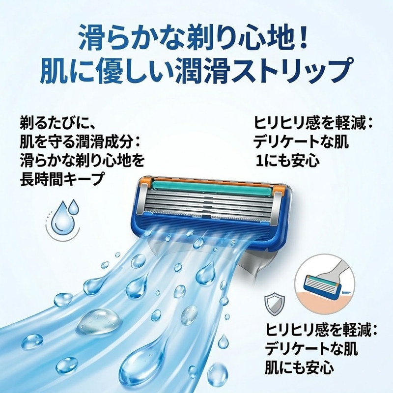 互換品ジレット 5枚刃 替刃 フュージョン 4...の詳細画像1