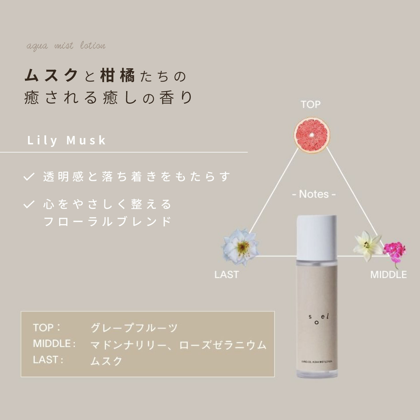 soel ミストローション 化粧水 ミスト 天然由来 低刺激 紫外線