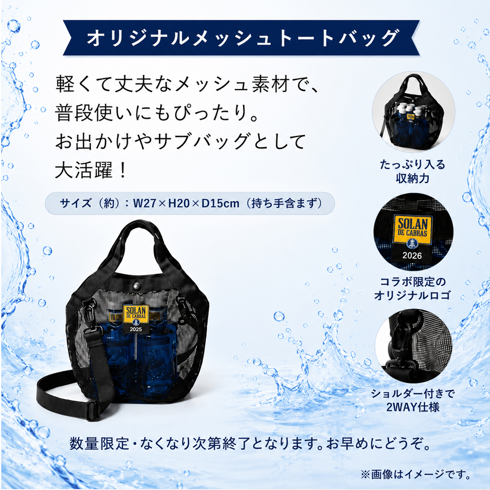 ソラン・デ・カブラス 【限定コラボ企画】メッシュトートが貰える