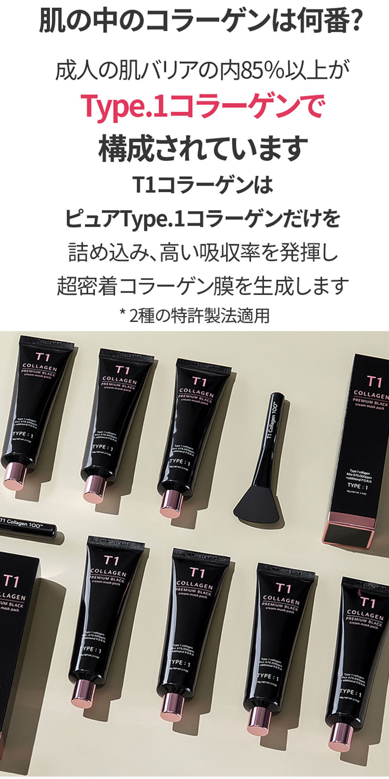 T1 コラーゲンパック プレミアムブラック 60g (送料無料) 正規品