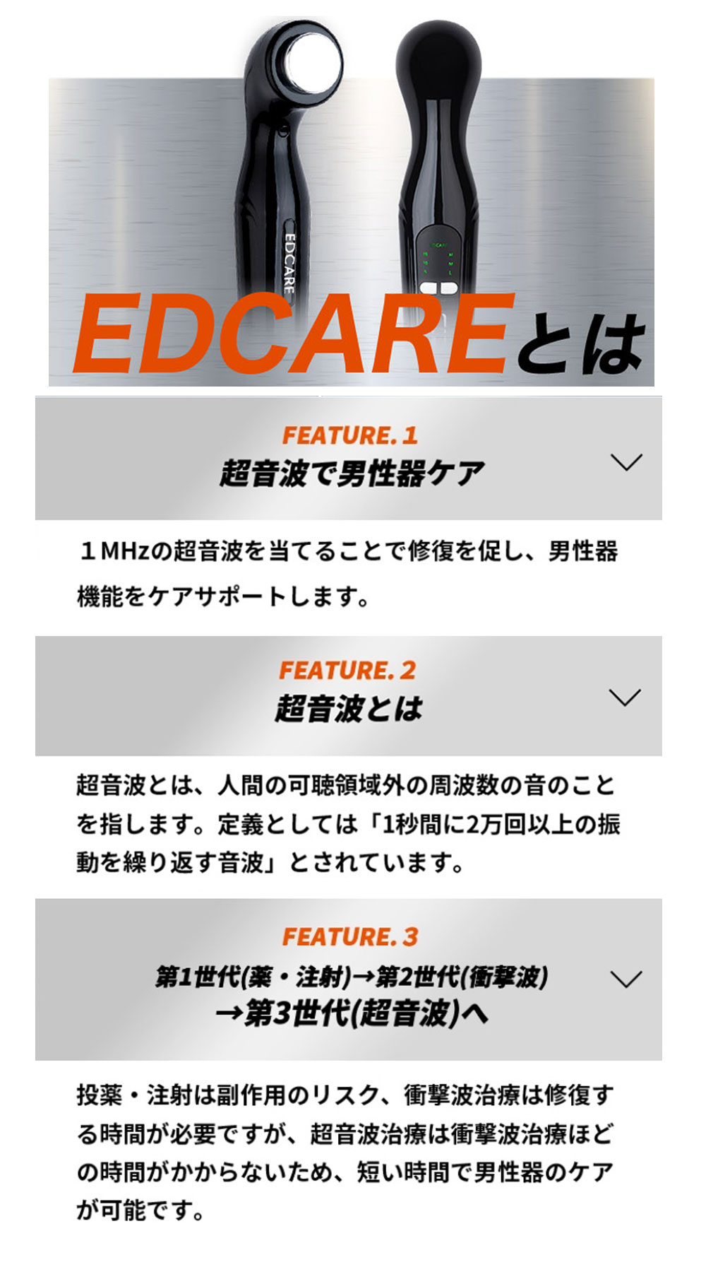 EDCARE 家庭用 EDケア器 femtify 専用ジェル付き メンズ ホーム EDCARE 家庭用 EDケア器 femtify 専用ジェル付き メンズ ホーム