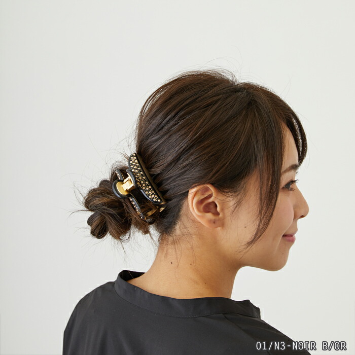 正式的 新品 ALEXANDRE DE ヘアクリップ 黒 ヴァンドーム L PARIS ヘア