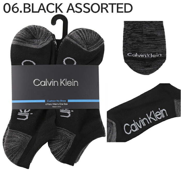 カルバンクライン 靴下 メンズ 4足セット 6足セット Calvin Klein ビジネスソックス スポーツソックス ブラック グレー Mens  4PK 6PK 男性用