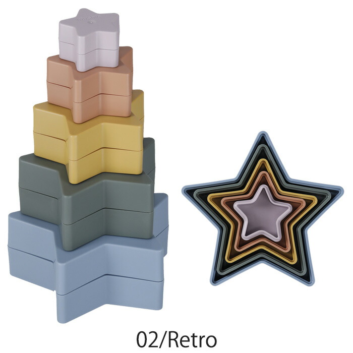 並行輸入品】 mushie ムシエ スタッキングカップ 星形ネスティングトイ