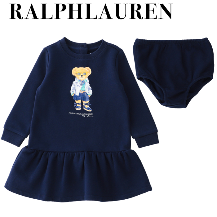 POLO RALPH LAUREN ラルフローレン ポロベア 長袖 ベビー ワンピース 女の子 ブルマセット ラルフ ポロ ガールズ 長袖