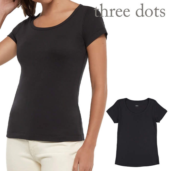 Three Dots スリードッツ レディース 半袖Tシャツ[AA1C032] 楽天市場】スリードッツ Tシャツ Three Dots Essential Heritage