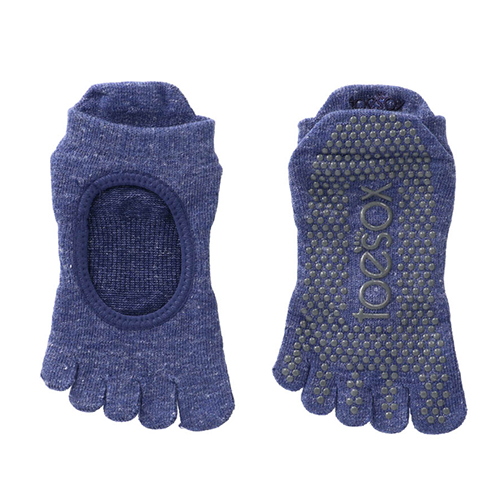 ToeSox Full Toe Low Rise Grip Socks – 5-Toe Design, Non-Slip Socks, Natural  Toe Movement, Pilates Socks, Yoga Socks, Toe Socks for Dance, Barre 