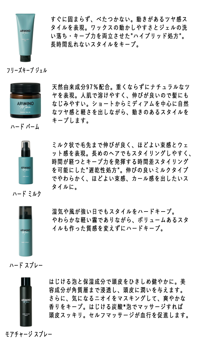 ARIMINO Men アリミノ メン フリーズキープ グリース 100g : BeautyPro