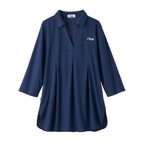FILA（フィラ） ポロチュニック 全3色 チュニック ポロシャツ 七分袖