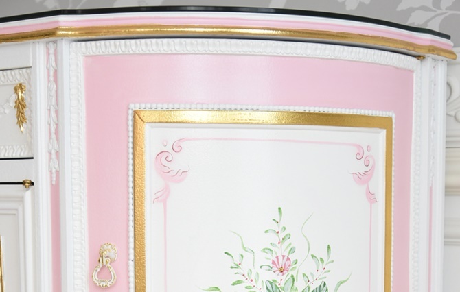 ♡ロココ♡家具♡プリンセスキャビネット♡テレビ台引き出し付