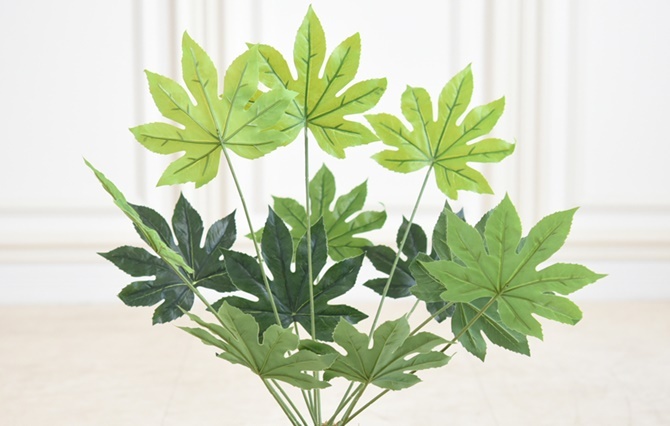 癒しの室内グリーン ヤツデ インテリア雑貨 フェイクグリーン 人工観葉