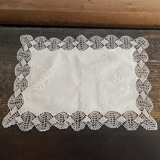 テーブルセンター 長方形 テーブルリネン 敷物 レース 画像4