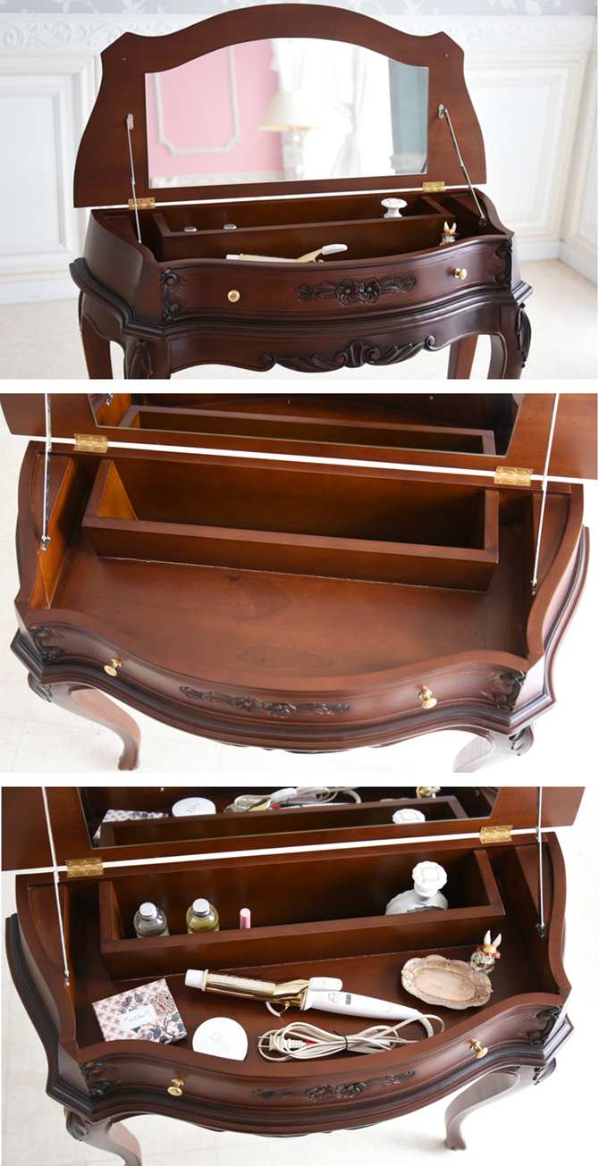 ドレッサー テーブル 収納 デスク コソールドレッサー 鏡台 化粧台