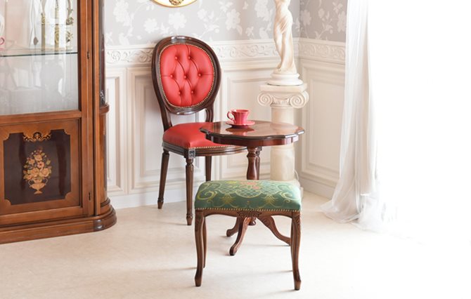 イタリア製 ルネッサンスItalia ドルチェ ローズグリーン・猫脚