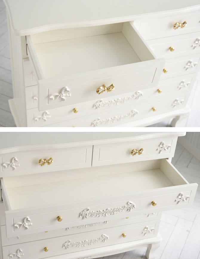 ロココ アンティーク キー付 フレンチ ホワイト チェスト ロココ アンティーク キー付 フレンチ ホワイト チェスト