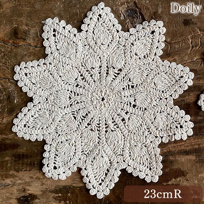 ドイリー 花瓶敷 ファブリック レース 機械編み インテリア雑貨 画像1サムネイル