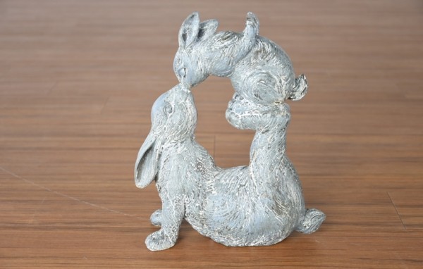 アンティークオブジェ キスキスラビット ヨーロピアン オブジェ 置物 