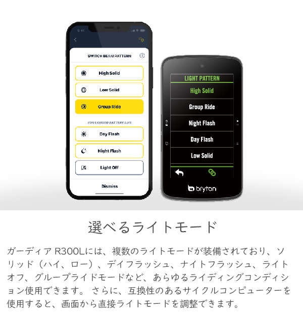 ブライトン Gardia R300L ガーディアR300L リアビューレーダー リア