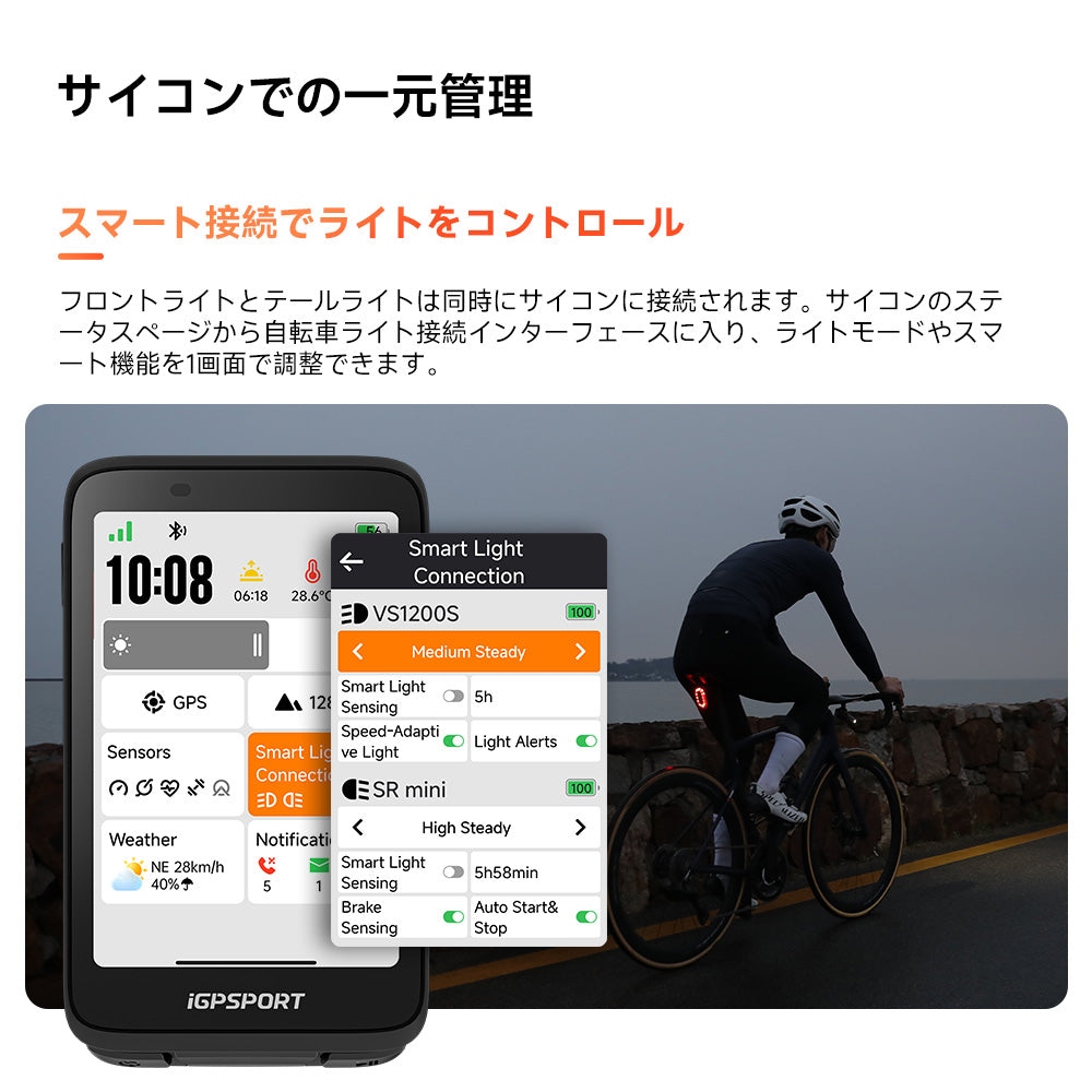 iGPSPORT サイクルコンピュータ srmini