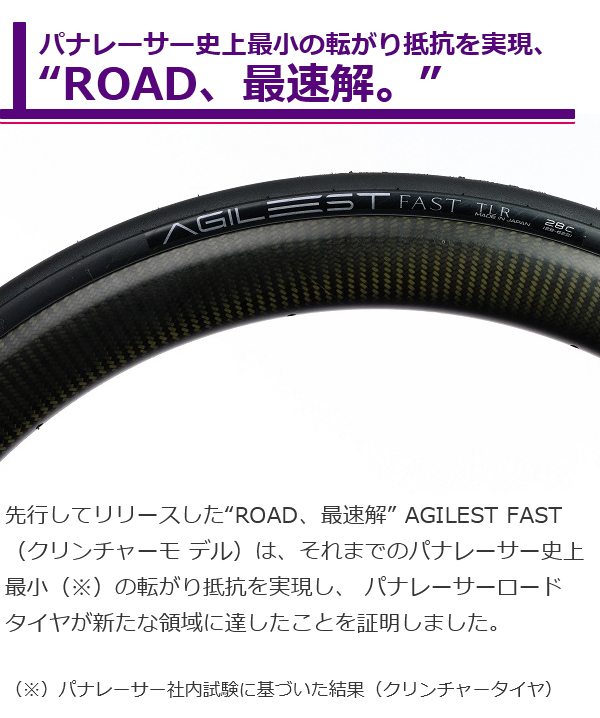 自転車 タイヤ パナレーサー アジリスト ファスト 1本 700×25C 700×28C panaracer AGILEST FAST ロードバイク