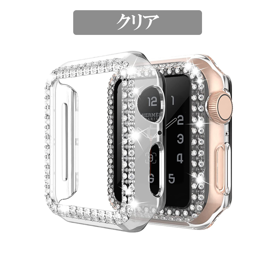 Apple Watch カバー 40mm キラキラ ラインストーン ゴールド