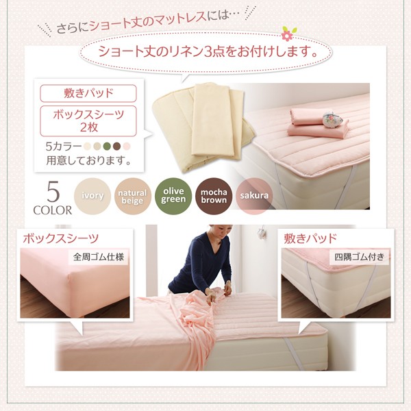 セミシングルベッド ショート丈 ベッドフレームのみ 収納付き セミシングルベッド ショート丈 ベッドフレームのみ 収納付き