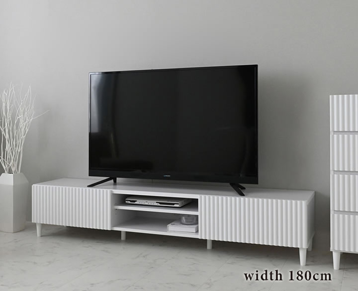 ローボード 幅180cm テレビ台 白家具 ホワイト 北欧 モダン 海外