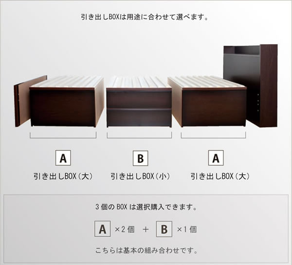 引き出しベッド ヘッドレス