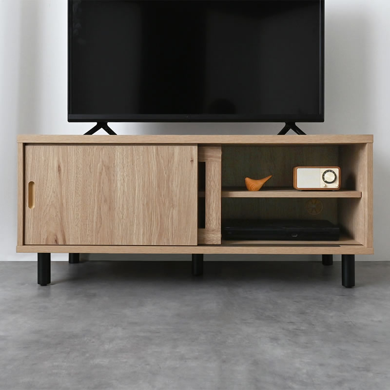 縦格子 ローボード 幅90cm テレビ台 和モダン ナチュラル TVボード